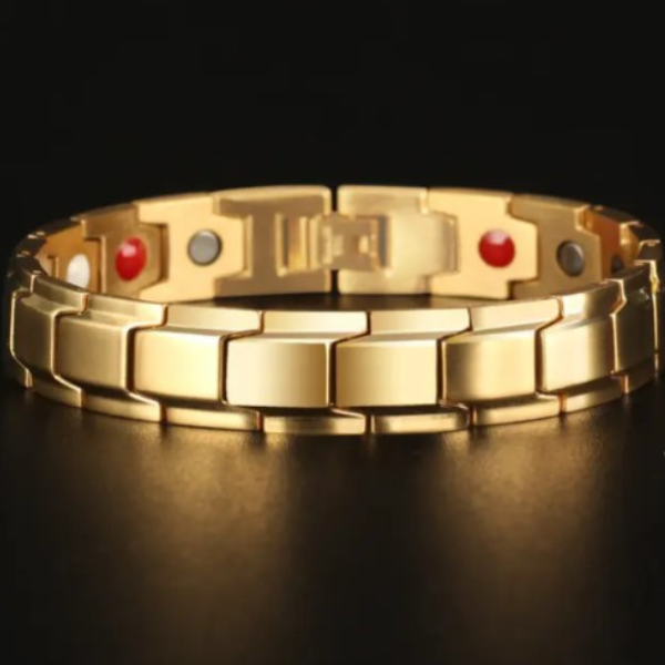 High Quality Thin Magnetic Bracelet Men’s Golden