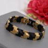 Hi-Quality Magnetic Bracelet For Men Golden & Black