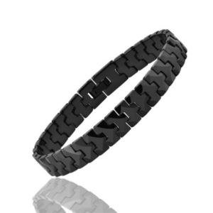 Heavy hi-tech scratch proof Unique Strap Magnetic Bracelet For Men black