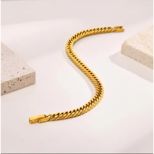 Stylish Men Fashion Bracelet Golden