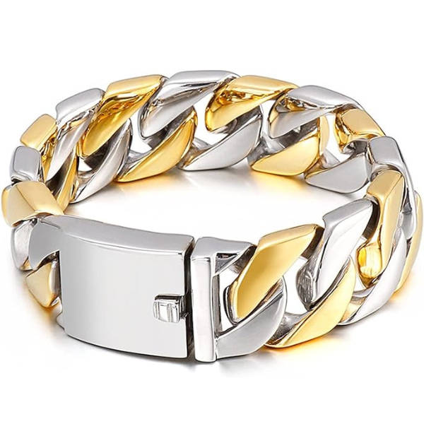 Curb Cuban Link Chain Stainless Steel Men’s Bracelet