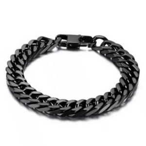 Round chain fashion bracelet for men black